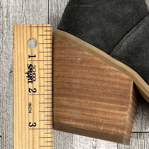 SUSINA Carina-Lea Peep Toe Ankle Boots Women’s 6 Gray Suede Leather Shoes - Picture 8 of 16